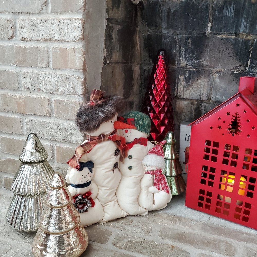 Snowman Christmas Decoration, handmade, signed on back, 1999